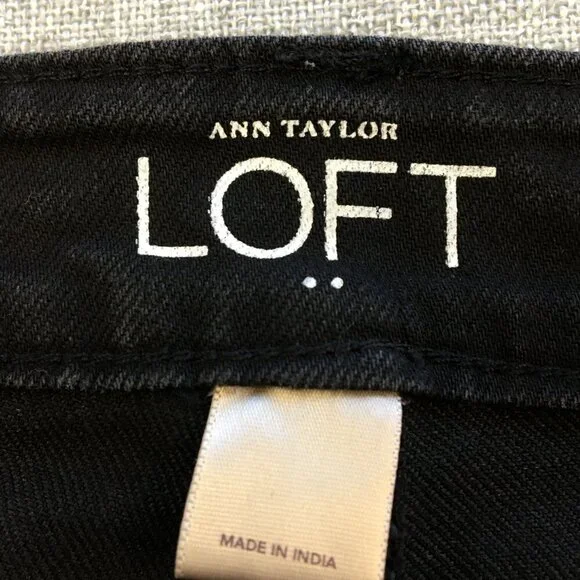 LOFT Modern Skinny Black Jeans Size 14 Petite EXCELLENT Condition - Picture 6 of 6